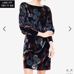 NWT Ann Taylor Petite Velvet Puff Sleeve Dress